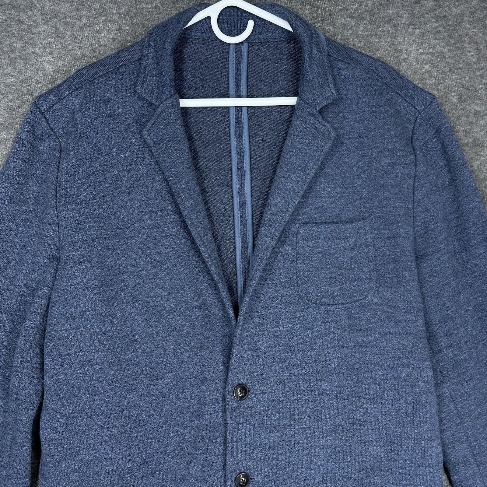 Faherty Inlet Knit Blazer Mens Xxl Deep Navy Melange Unstructured Jacket
